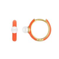 Oorbellen Dames Majorica 17348.01.1.E00.000.1 Oranje - thumbnail