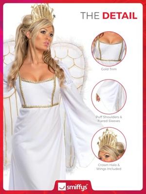 Engelenkostuum met vleugels vrouw