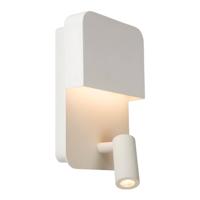 Lucide BOXER - Bedlamp / Wandlamp - LED - 3000K - Met USB oplaadpunt - Wit - thumbnail