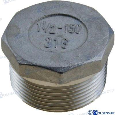 GS30585 - RVS MANNELIJKE PLUG 1-1/2