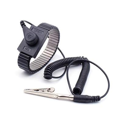 Quadrios ESD-armband Zwart Drukknop 4 mm