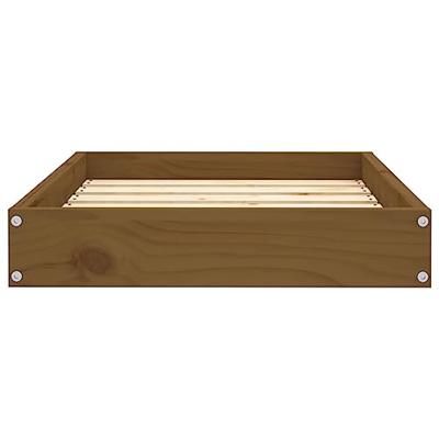 Hondenmand 61,5x49x9 cm massief grenenhout honingbruin