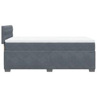 Boxspring met matras fluweel donkergrijs 80x200 cm - thumbnail