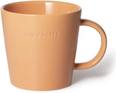 Vondels theekop keramiek too pretty 10x11cm orange