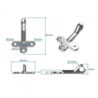 ProPlus opschroefoog nr.0 staal 12,5 cm zilver