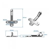 ProPlus opschroefoog nr.0 staal 12,5 cm zilver - thumbnail