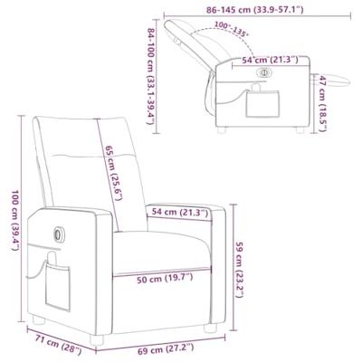 Massagestoel elektrisch verstelbaar stof donkergrijs