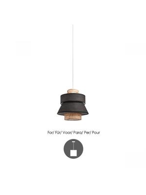 Light depot - lampenkap Cane weave - linnen / zwart - Outlet Light depot - lampenkap Cane weave - linnen / zwart - Outlet