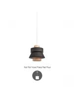 Light depot - lampenkap Cane weave - linnen / zwart - Outlet - thumbnail