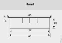 BACHMANN LOOP ROUND kabeldoorvoer, grijs - thumbnail