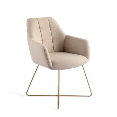 Jesper Home Eetkamerstoel 'Noto' Cross Gold, kleur Overnight Oats