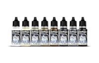 Vallejo 70151 Modelspoor mengkleur Donkergrijs, Beige, Wit, Zwart, Bruin, Agaatgrijs, Ivoor, Grijs 8 stuk(s) - thumbnail