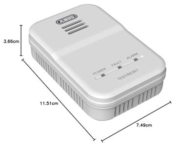 ABUS GWM100ME Gasmelder werkt op het lichtnet Detectie van Methaan
