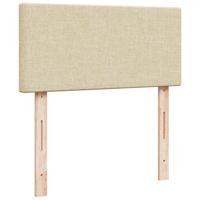 Boxspring met matras stof crèmekleurig 90x200 cm - thumbnail