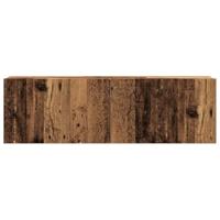 Tv-wandmeubel 100x30x30 cm bewerkt hout oud houtkleurig - thumbnail