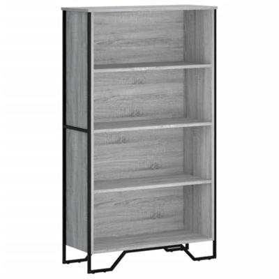 Boekenkast 80x31x137,5cm bewerkt hout grijs sonoma eikenkleurig