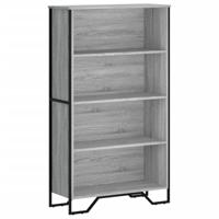 Boekenkast 80x31x137,5cm bewerkt hout grijs sonoma eikenkleurig - thumbnail