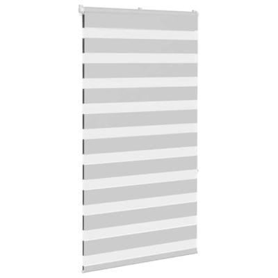 VidaXL Zebra rolgordijn 75x150 cm stofbreedte 70,9 cm lichtgrijs VidaXL Zebra rolgordijn 75x150 cm stofbreedte 70,9 cm lichtgrijs