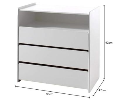 Vipack commode Kiddy - wit - 92x90x47 cm