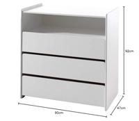 Vipack commode Kiddy - wit - 92x90x47 cm - thumbnail