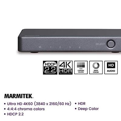 Marmitek: Connect 620 UHD 2.0 HDMI video switch - Grijs