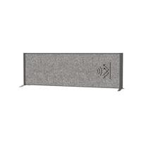 Maul Scheidingswand voor ruimte-indeling MAULconnecto (b x h) 160 cm x 52.75 cm Vlies Donkergrijs, Antraciet 9851689 - thumbnail