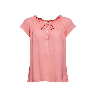 ESPRIT Women Casual top met ruches roze ESPRIT Women Casual top met ruches roze