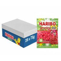 Haribo spaghetti red f!zz zakje (28x 70gr) - thumbnail