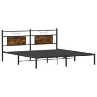 Bedframe zonder matras 183x213 cm spaanplaat gerookt eiken - thumbnail