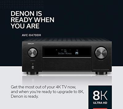 Denon: AVC-X4700H 9.2-Kanaals 8K AV-Receiver - Zilver