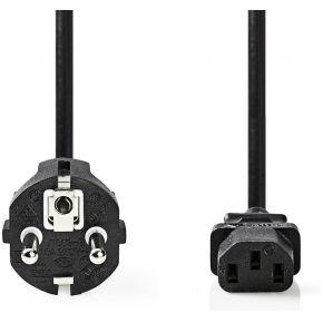 Stroomkabel | Type F (CEE 7/7) Male | IEC-320-C13 | Recht | Recht | Vernikkeld | 3.00 m | Rond | PVC | Zwart