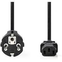 Stroomkabel | Type F (CEE 7/7) Male | IEC-320-C13 | Recht | Recht | Vernikkeld | 3.00 m | Rond | PVC | Zwart - thumbnail
