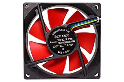 Xilence XPF80.R.PWM PC-ventilator Zwart, Rood (b x h x d) 80 x 25 x 80 mm - thumbnail