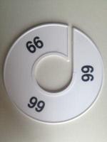 Maatring 11 cm wit/zwart 66 - thumbnail