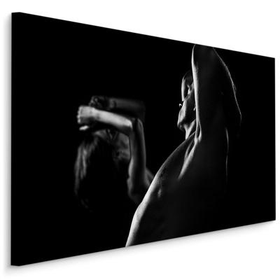 Schilderij - Man en vrouw, zwart-wit, 4 maten, premium print