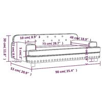 Kinderbank 90x53x30 cm fluweel donkergrijs - thumbnail