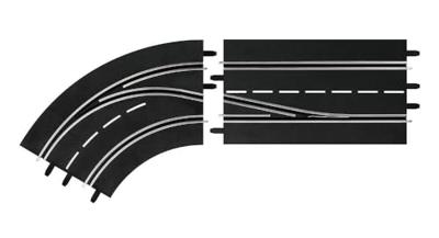 Carrera racebaanonderdeel rijbaanwisselcurve links 1:24