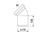 Kirchhoff PP SANIT WC-aansluitbocht 45°, wit, DN 100 - 58.102.01..0000 - thumbnail