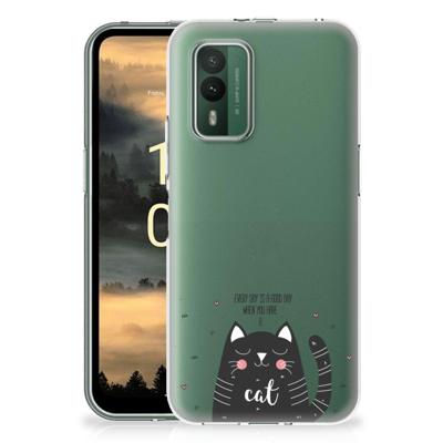 Nokia XR21 Telefoonhoesje met Naam Cat Good Day Nokia XR21 Telefoonhoesje met Naam Cat Good Day