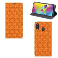Samsung Galaxy M20 | Hoesje met Magneet | Batik Oranje - thumbnail