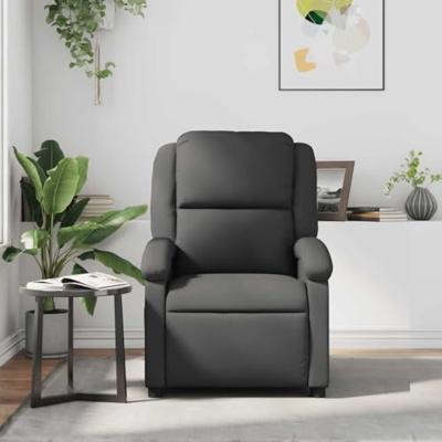 Fauteuil echt leer grijs Fauteuil echt leer grijs
