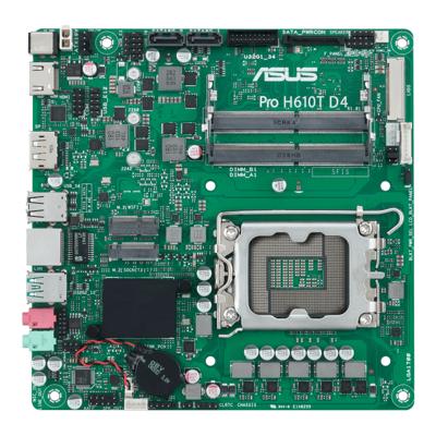 Asustek Computer Pro H610T D4-CSM Moederbord Socket Intel LGA 1700 Vormfactor Mini-ITX Moederbord chipset Intel® H610