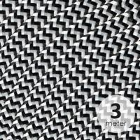 Light depot - strijkijzersnoer 3 meter - zwart / wit - Outlet - thumbnail