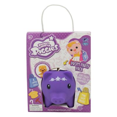 Boti Pockey money piggies speelfiguur met spaarpot - prom party pack Boti Pockey money piggies speelfiguur met spaarpot - prom party pack