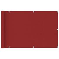 VidaXL Balkonscherm 90x400 cm hdpe rood - thumbnail