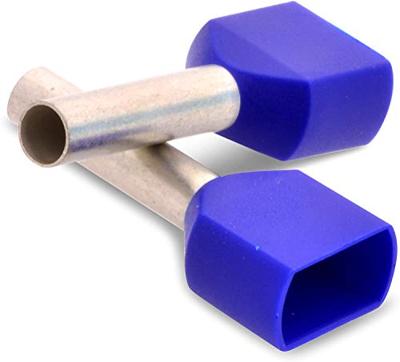 Klauke 87310 Dubbele adereindhulzen 2.5 mm² Deels geïsoleerd Blauw 100 stuk(s)