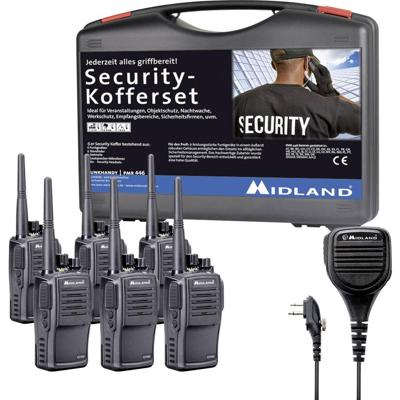 Midland G15 Pro NC PMR 6er Security inkl. MA 25-M C1127.S5 PMR-portofoon Set van 6 stuks