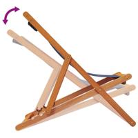 Strandstoelen 2 st inklapbaar stof blauw - thumbnail