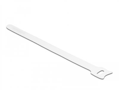 Delock Klittenband kabelbinder (l x b) 200 mm x 12 mm Wit 10 stuk(s)
