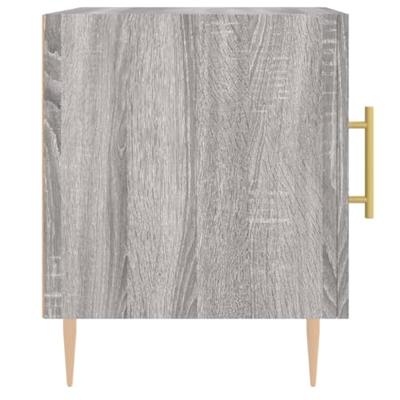 Nachtkastjes 2 st 40x40x50 cm bewerkt hout grijs sonoma eiken